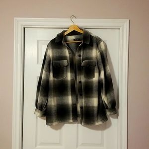 Size 14 Black and White ASOS Shacket